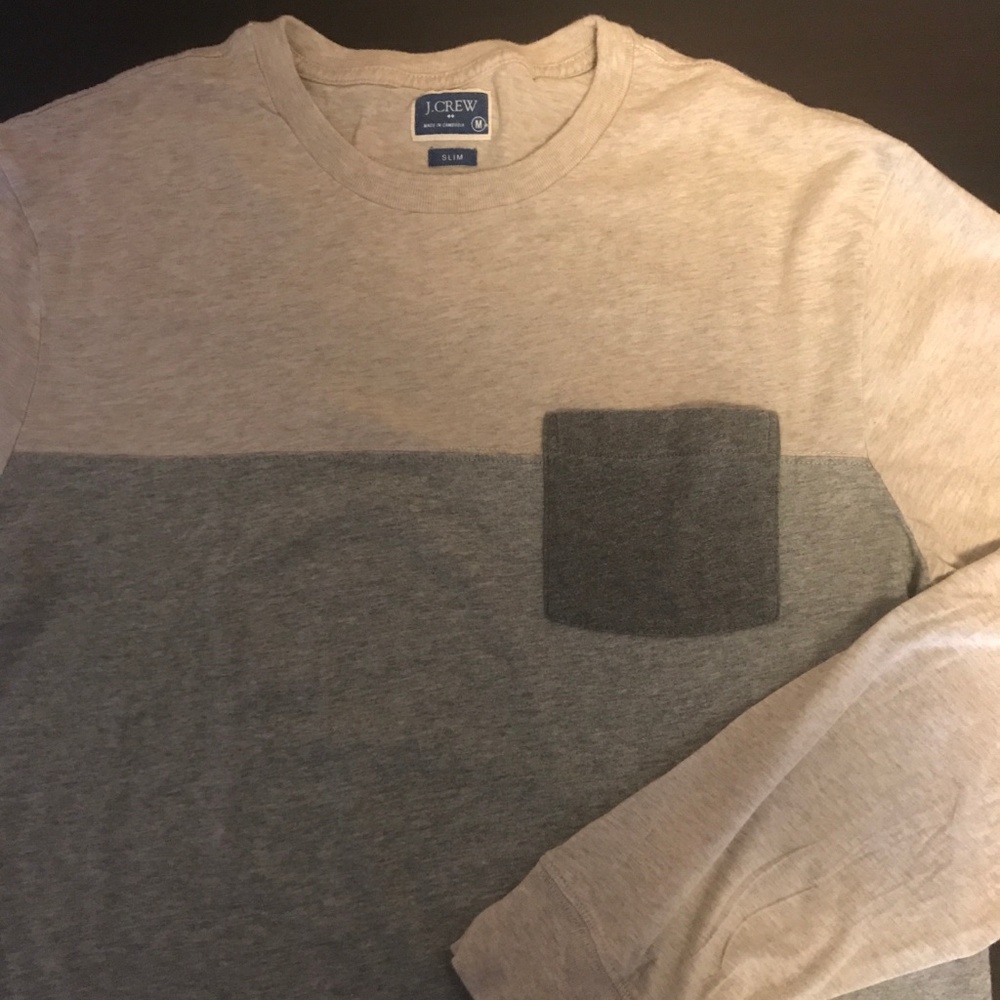 J. Crew Long Sleeve Pocket T Shirt